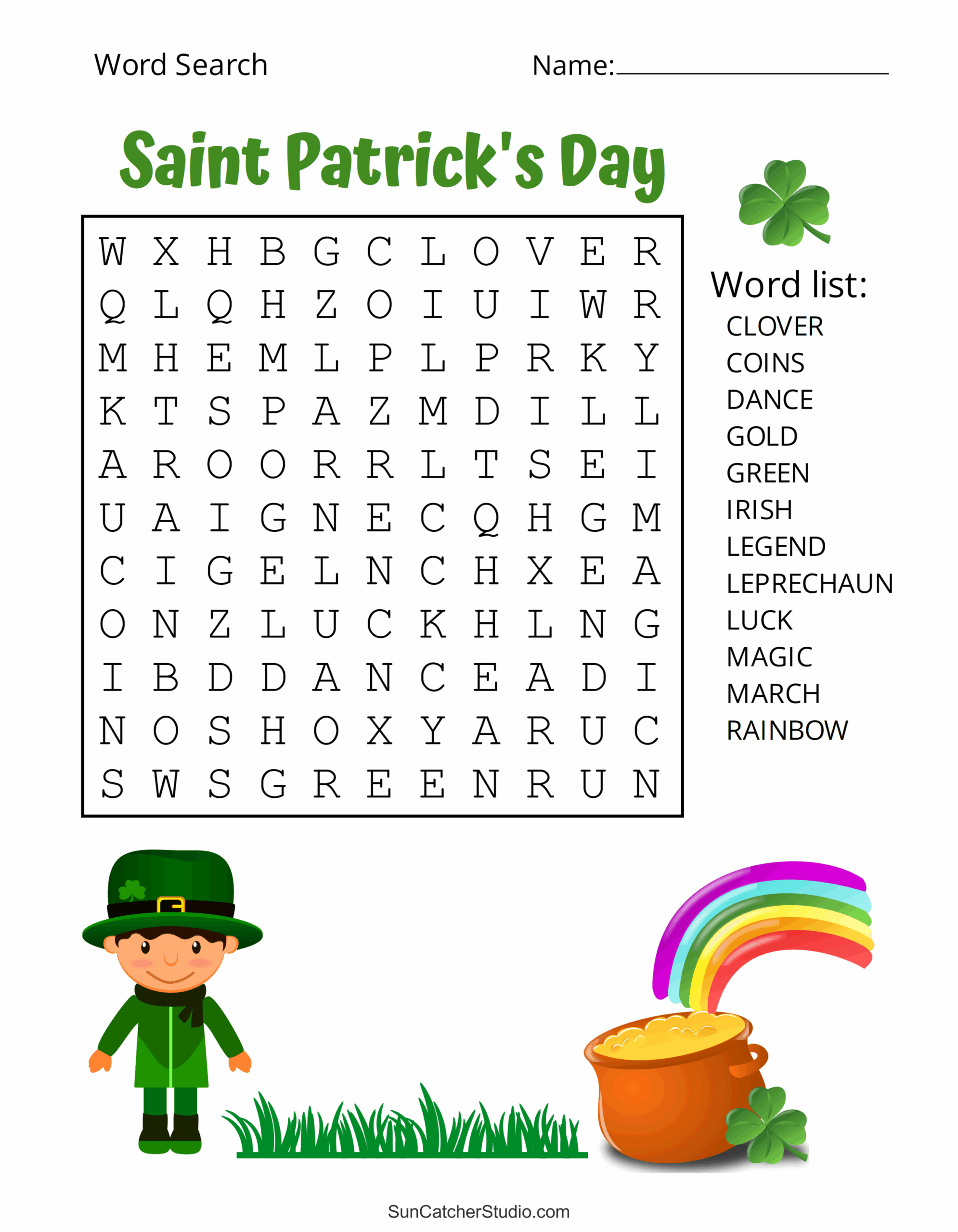 March Word Search Free Printable Pdf