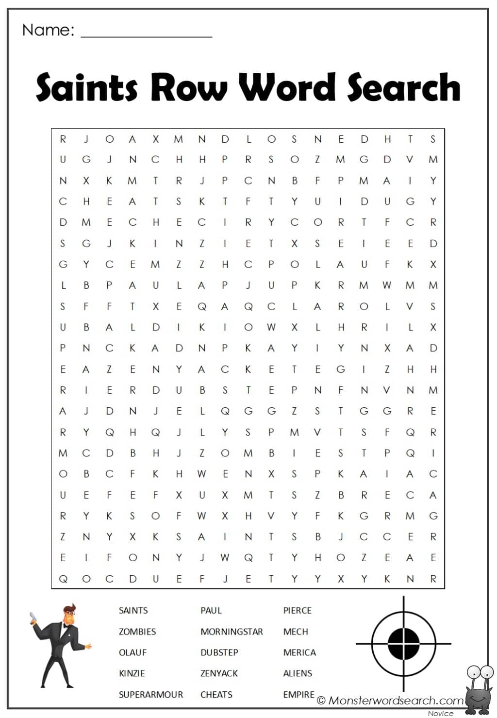 Catholic Saints Names Word Search Printable