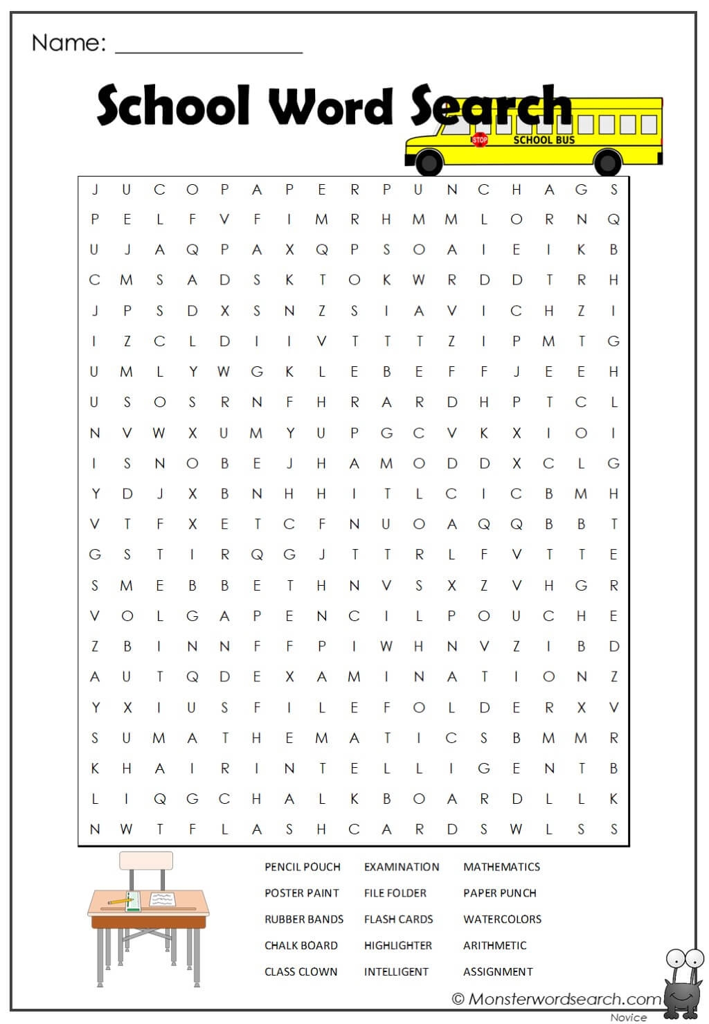 Word Searches Printable Academic Vocabulary