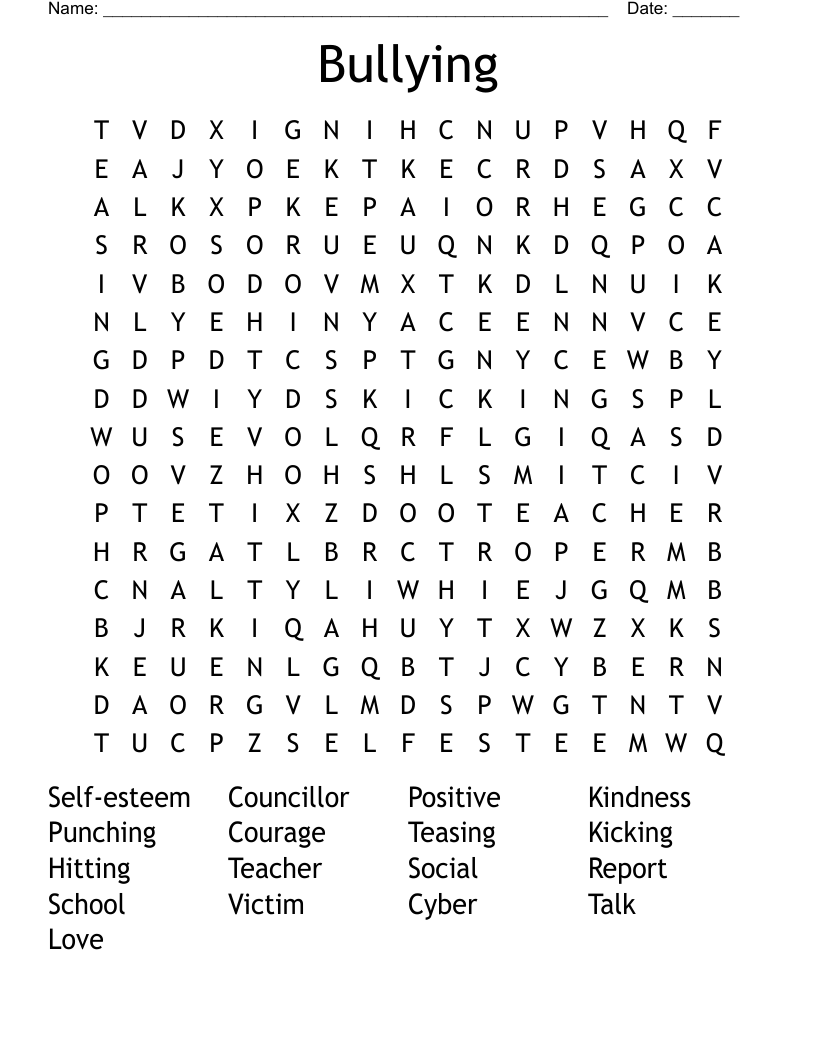 Word Searches For High School Printable