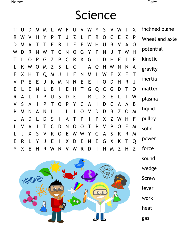 Science Word Search WordMint Science Word Search WordMint