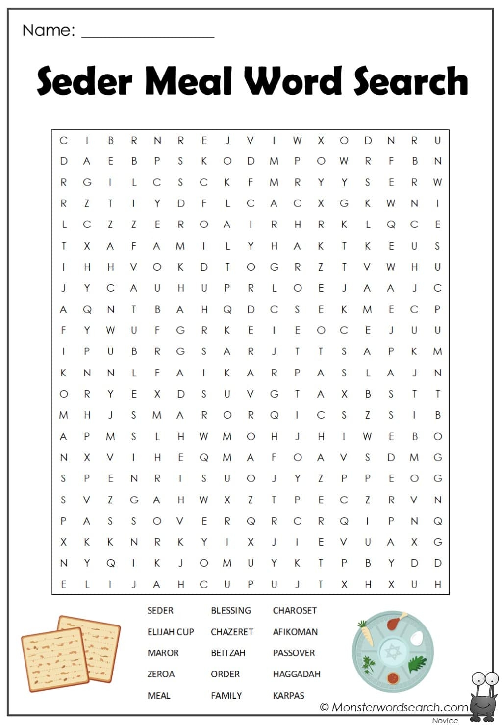 Passover Word Search Printable