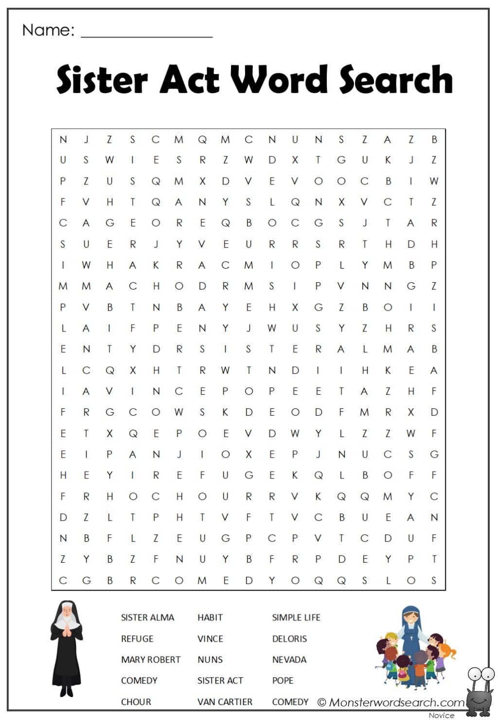 Printable Act Word Search