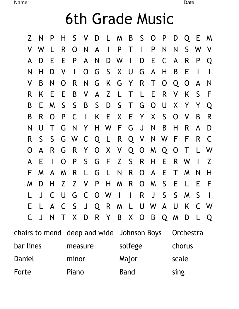 Sixth Grade Word Search Puzzle Worksheets Library Sixth Grade Word Search Puzzle Worksheets Library