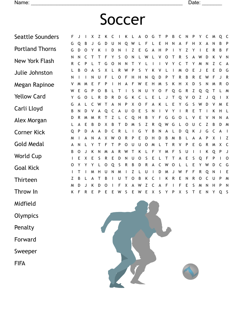 Soccer Word Search WordMint