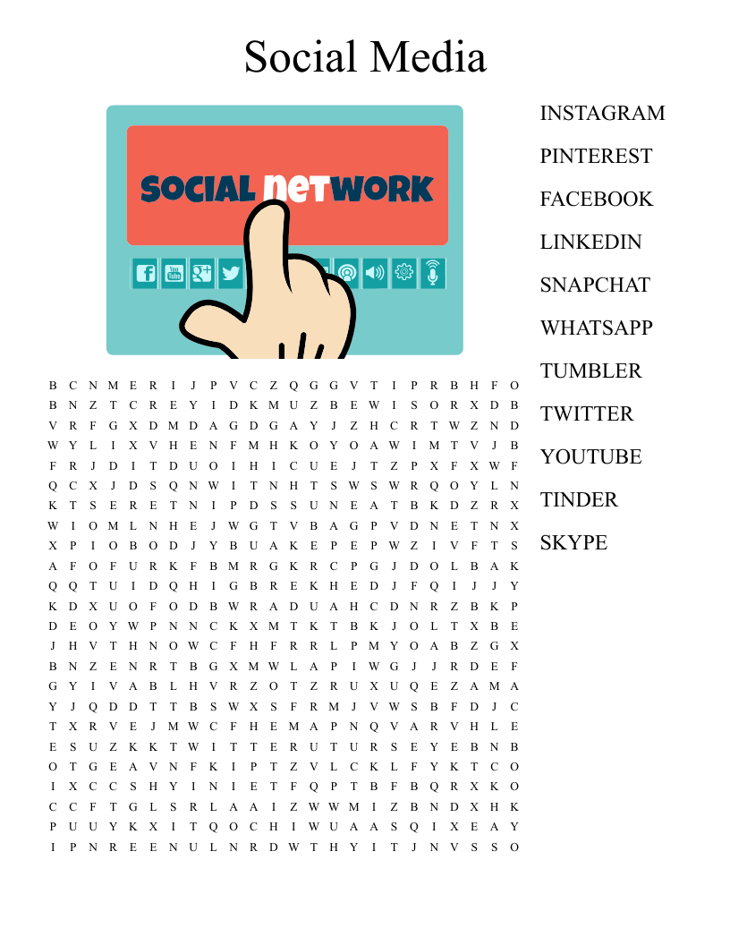 Social Media Word Search WordMint Social Media Word Search WordMint