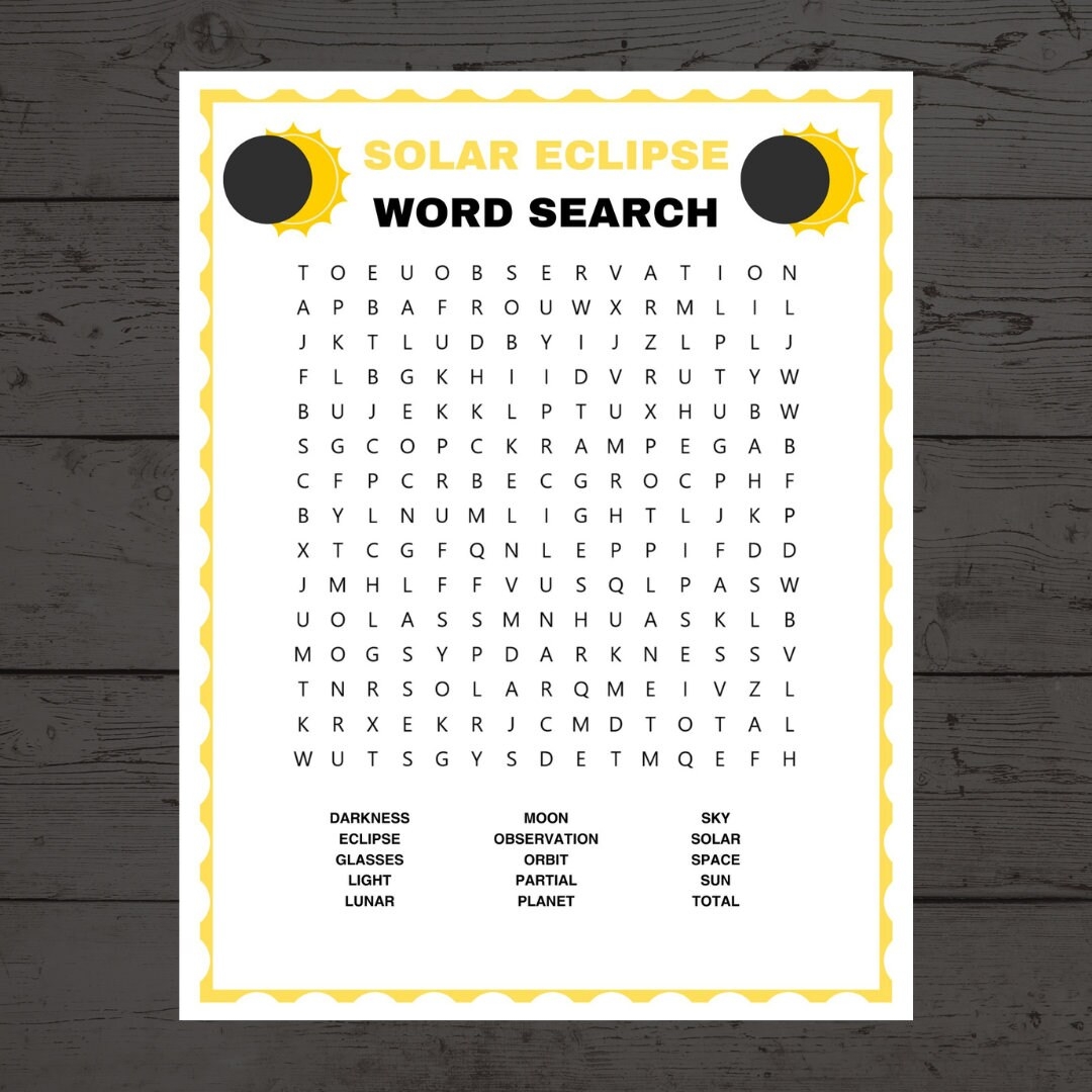 Solar Eclipse Word Search Solar Eclipse Worksheet Solar Eclipse Word Searches For Kids And Adults Solar Eclipse Word Search Solar Eclipse Worksheet Solar Eclipse Word Searches For Kids And Adults