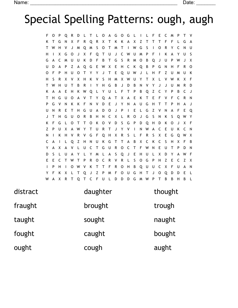 Special Spelling Patterns Ough Augh Word Search WordMint Special Spelling Patterns Ough Augh Word Search WordMint