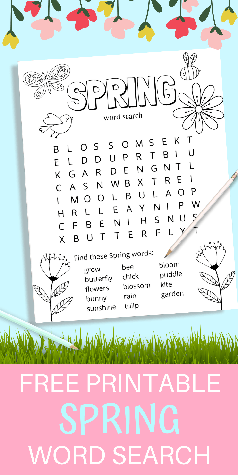 Word Search Printable For Kids Free
