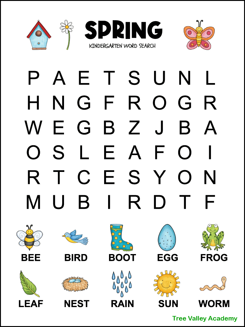 Word Search Printable Small
