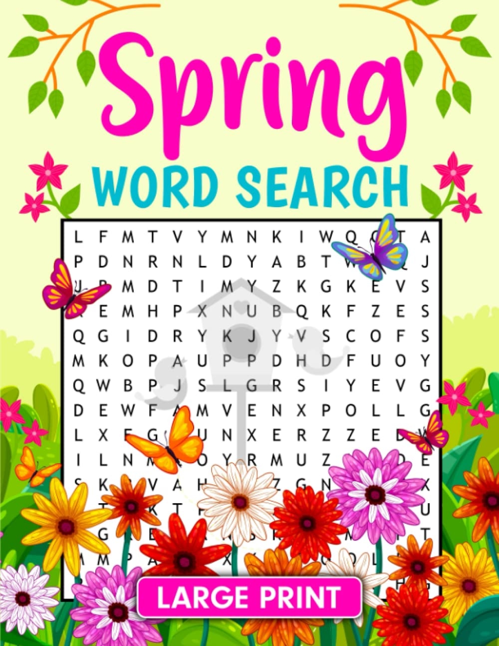 SPRING WORD SEARCH LARGE PRINT Spring Themed Word Search Puzzle Book For Adults Seniors And Teens Spring Time Gifts For Women And Men Press Brain 