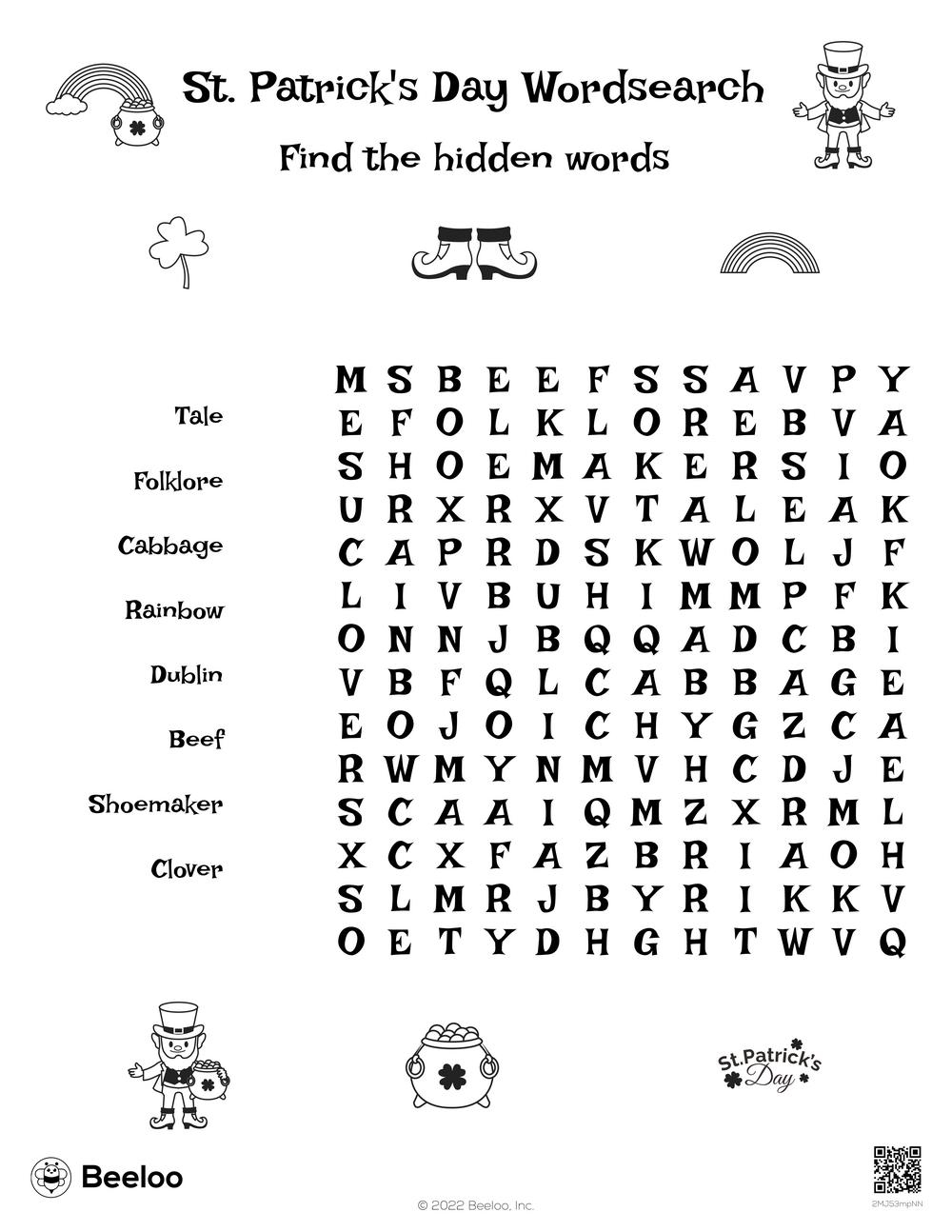 St. Patricks Day Word Search Printable St. Patricks Day Word Search Printable