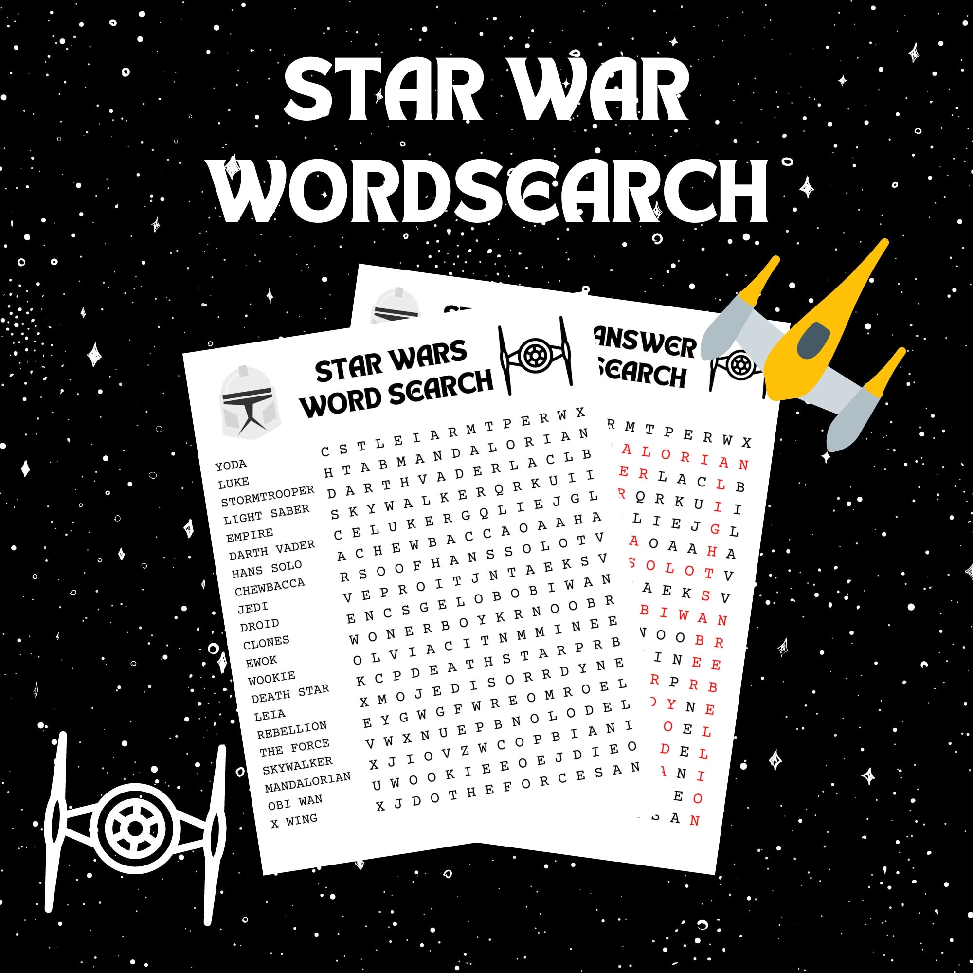 Star Wars Search A Word Printable