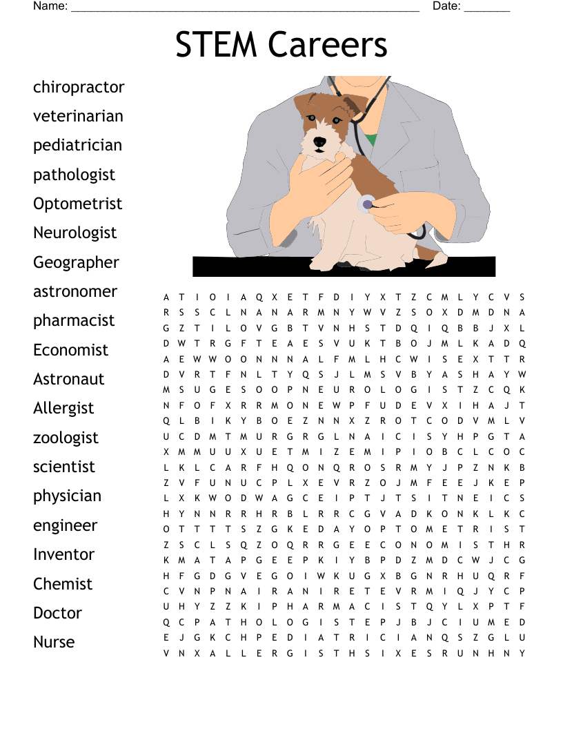STEM Vocabulary Word Search WordMint
