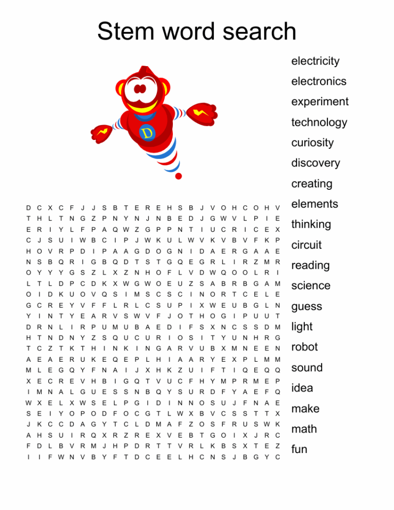 STEM Word Search WordMint