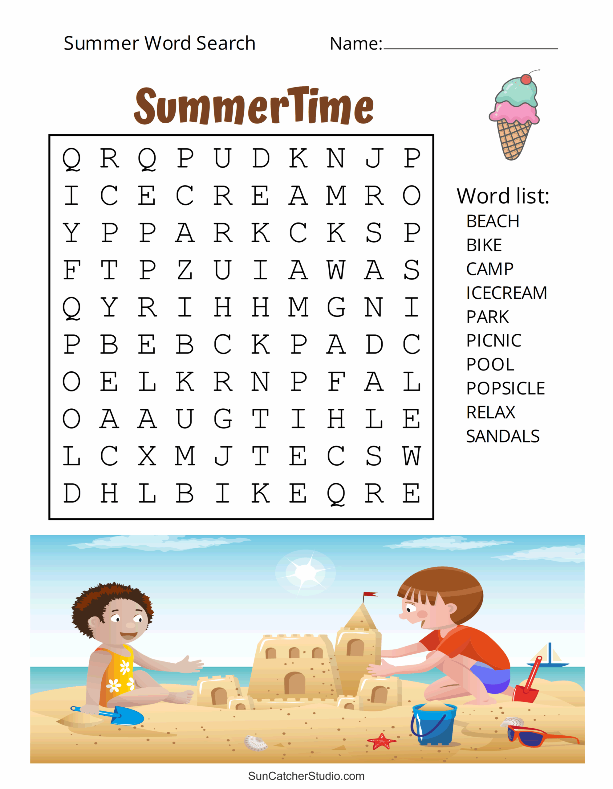 Summer Word Search Free Printable Puzzles Free Printables 