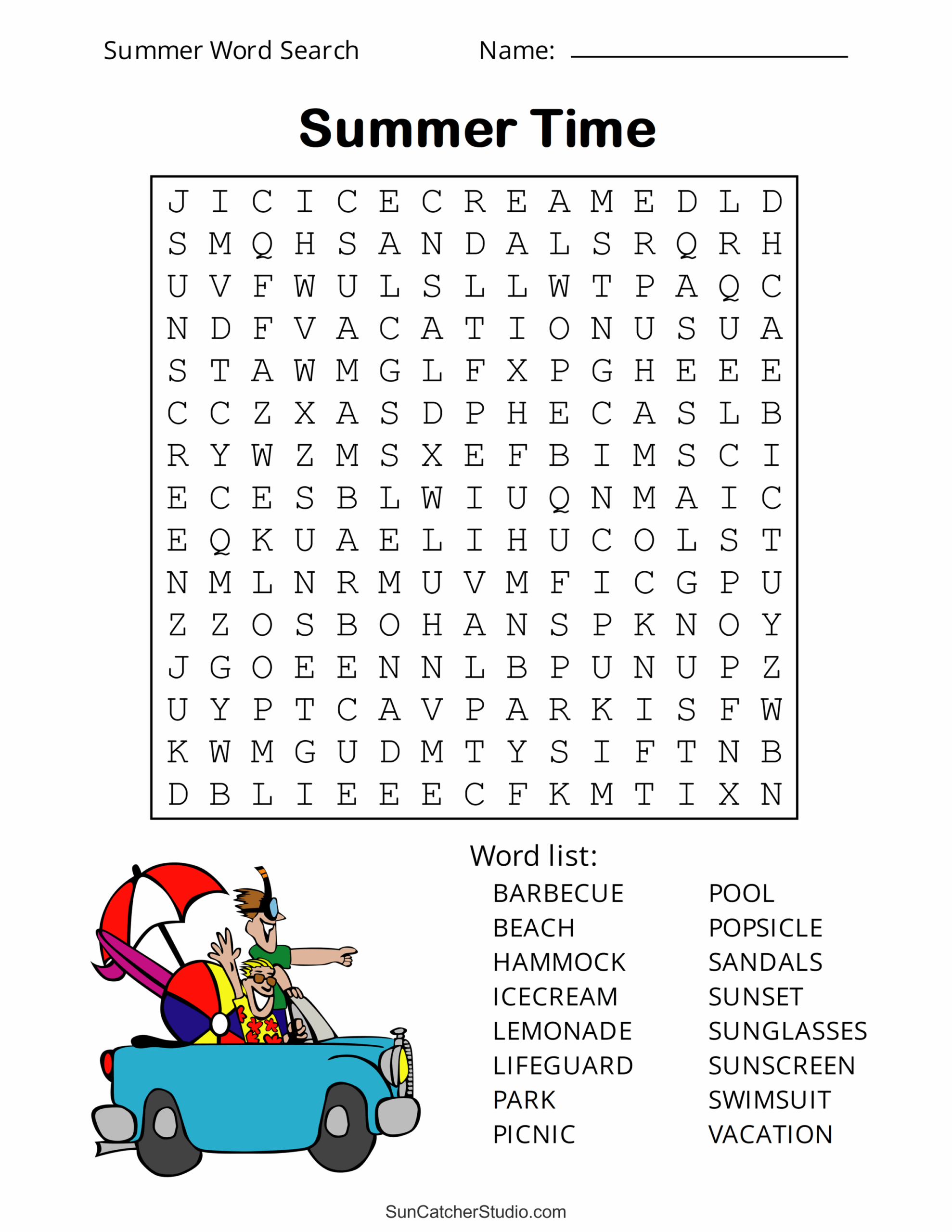 Summer Word Search Free Printable Puzzles Free Printables Monograms Design Tools Patterns U0026 DIY Projects