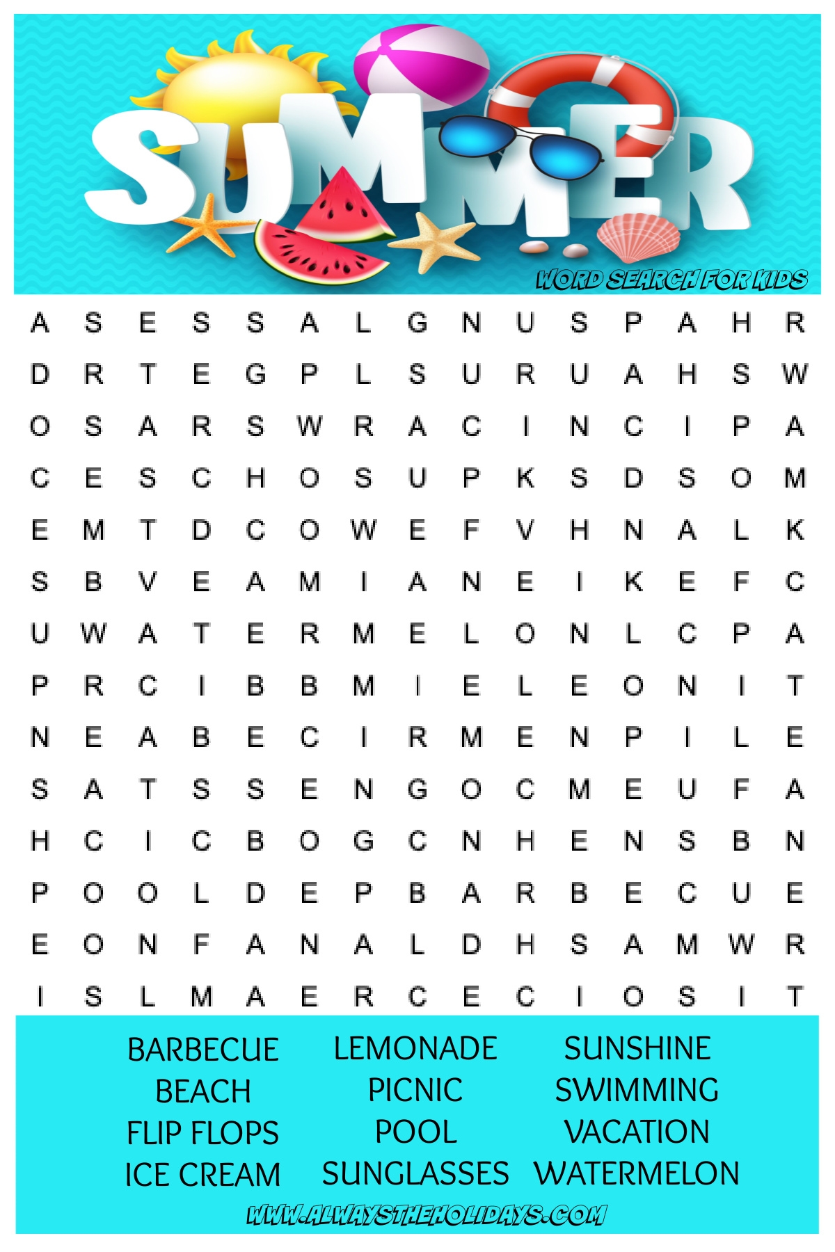 Free Printable Jumbo Word Searches