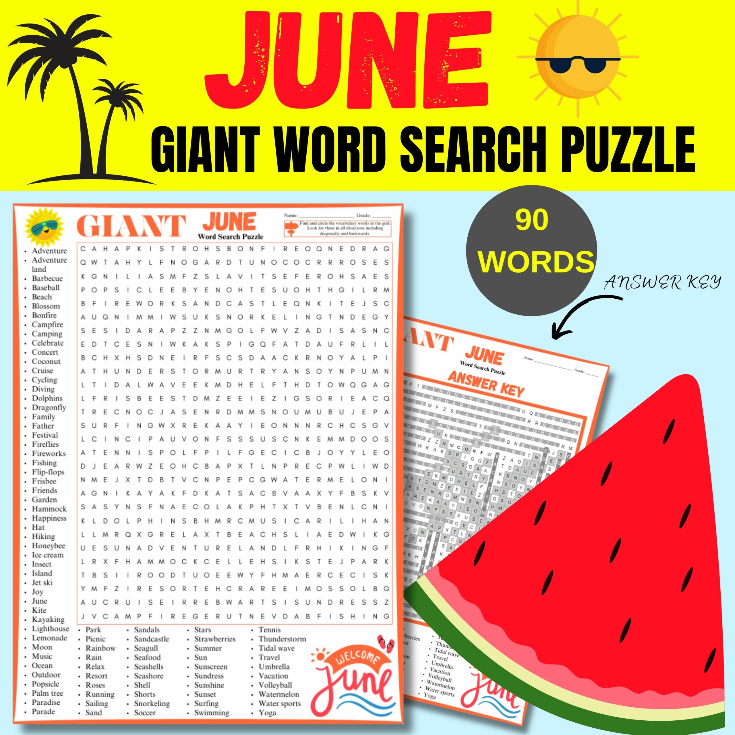 Summer Word Search Puzzle End Of Year Activity Worksheet Giant Puzzle Made By Teachers Summer Word Search Puzzle End Of Year Activity Worksheet Giant Puzzle Made By Teachers