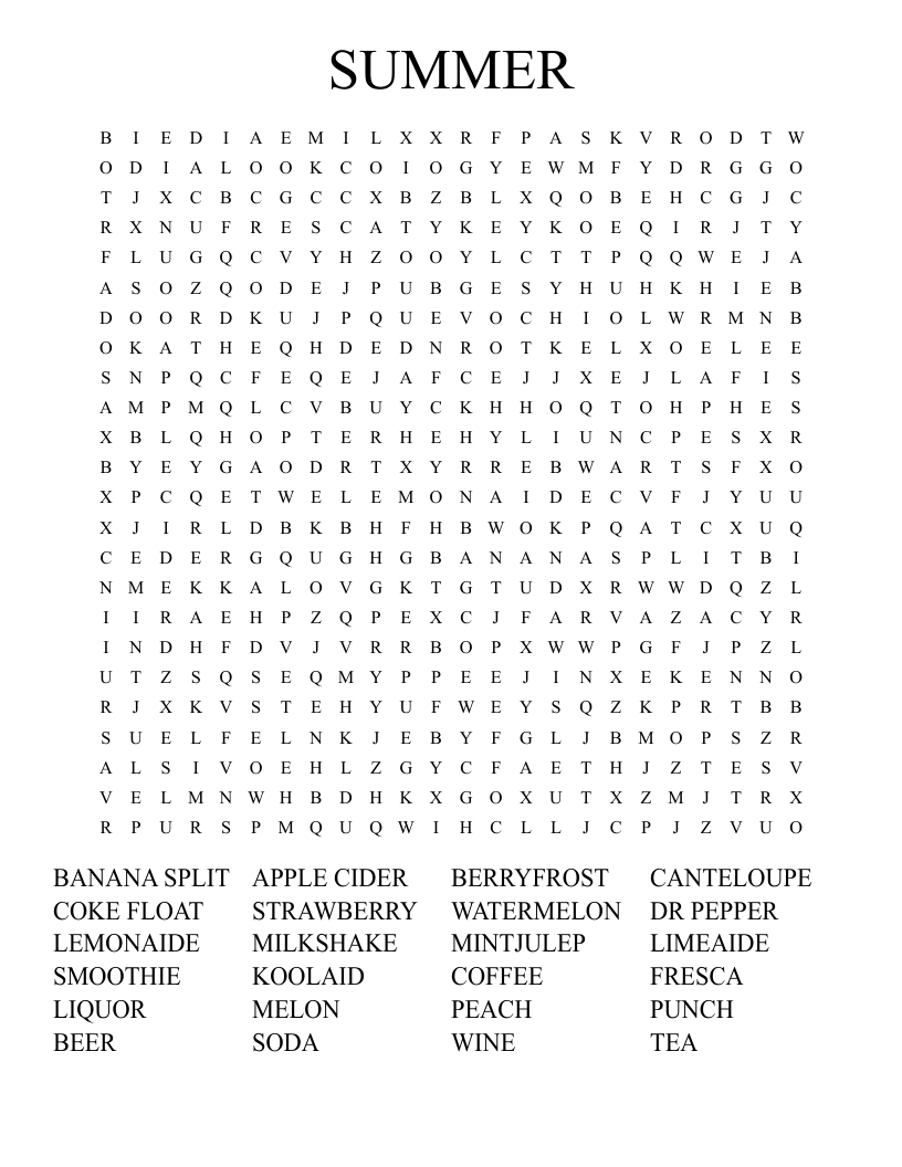 Lime Printable Word Search