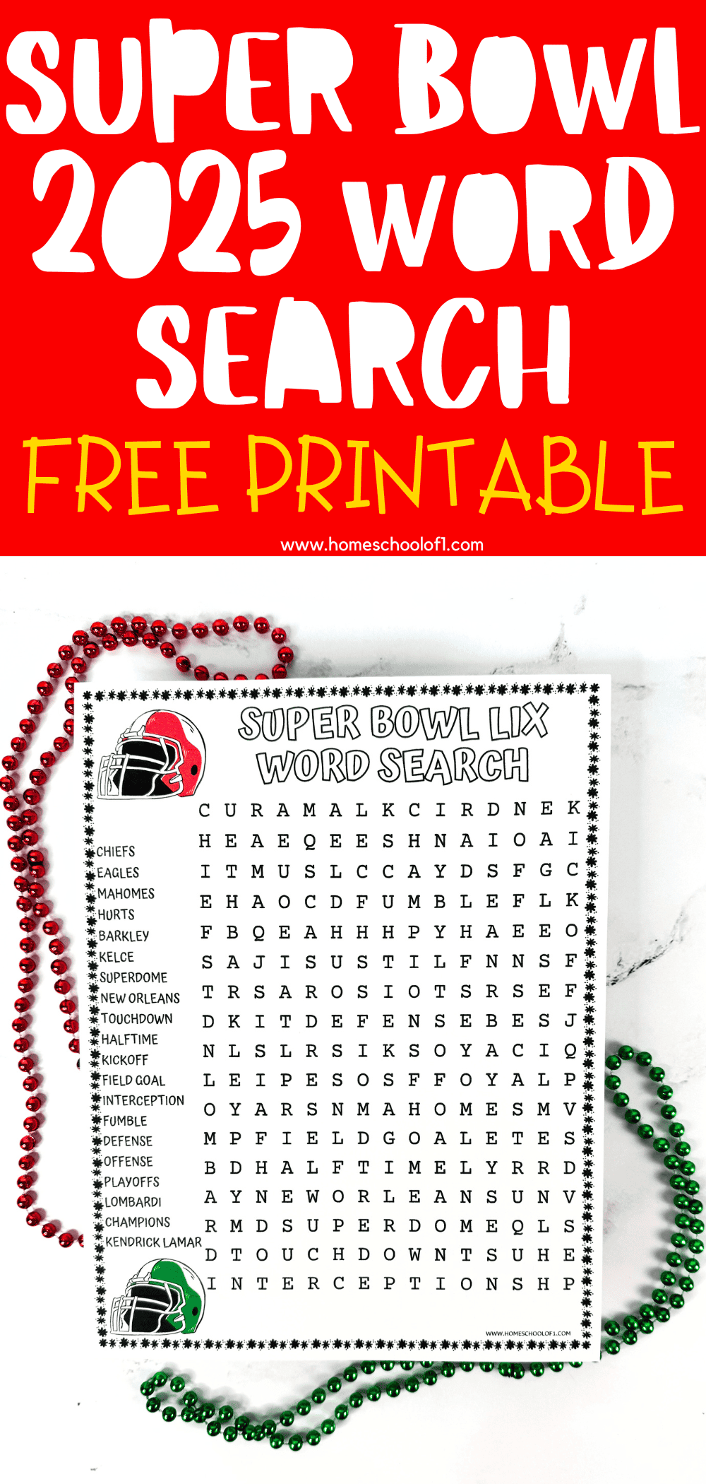 2025 Word Search Printable