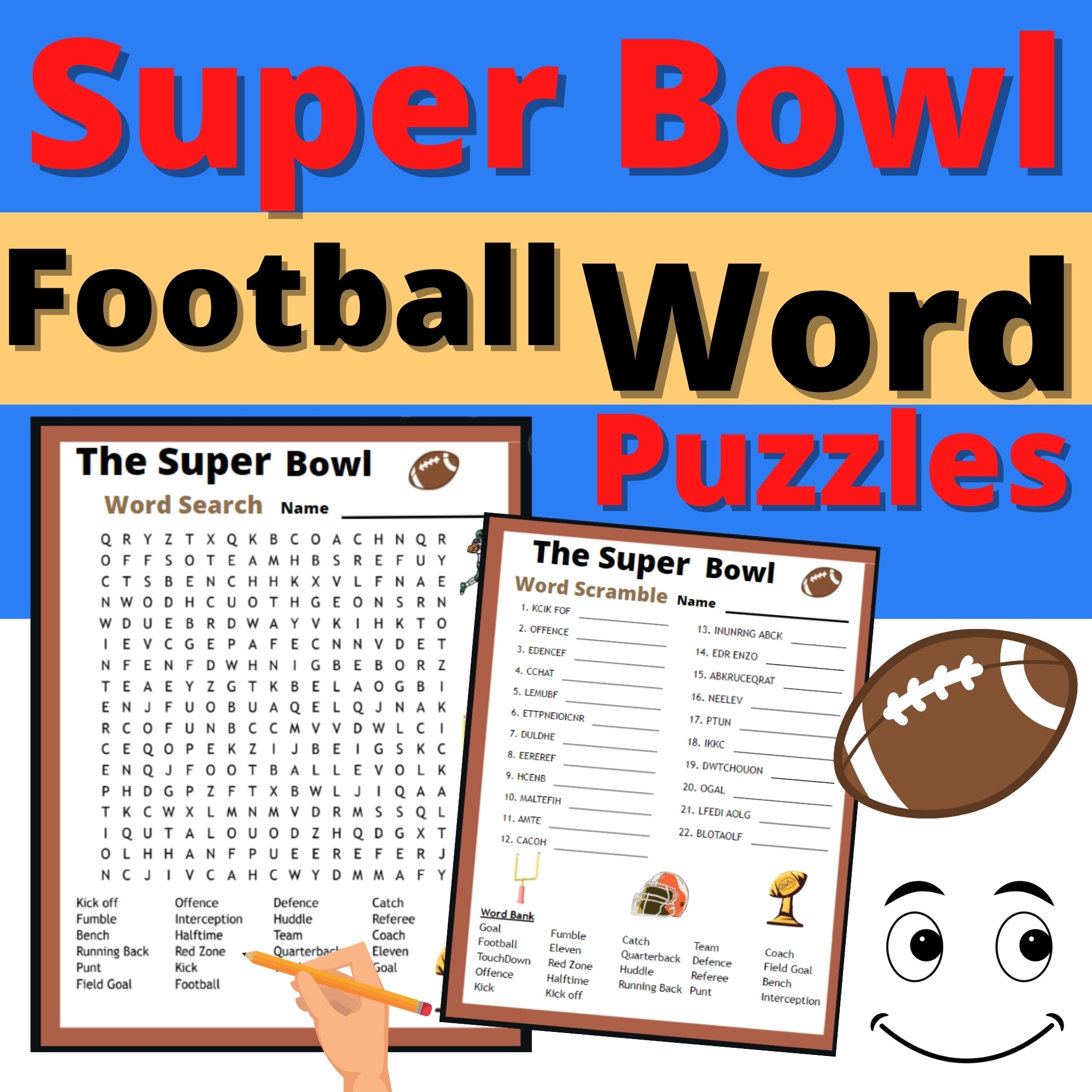 Super Bowl Word Search Printable Super Bowl Word Search Printable