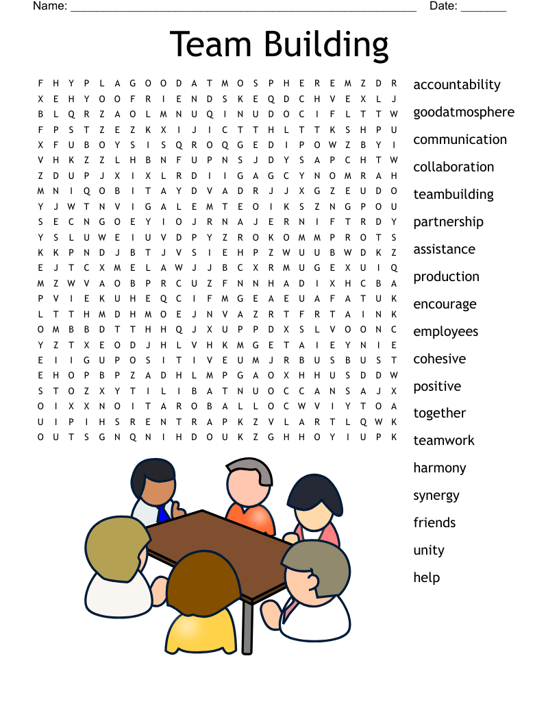Team Building Word Search WordMint