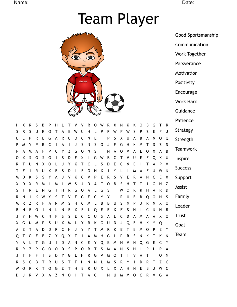 Teamwork Word Search WordMint