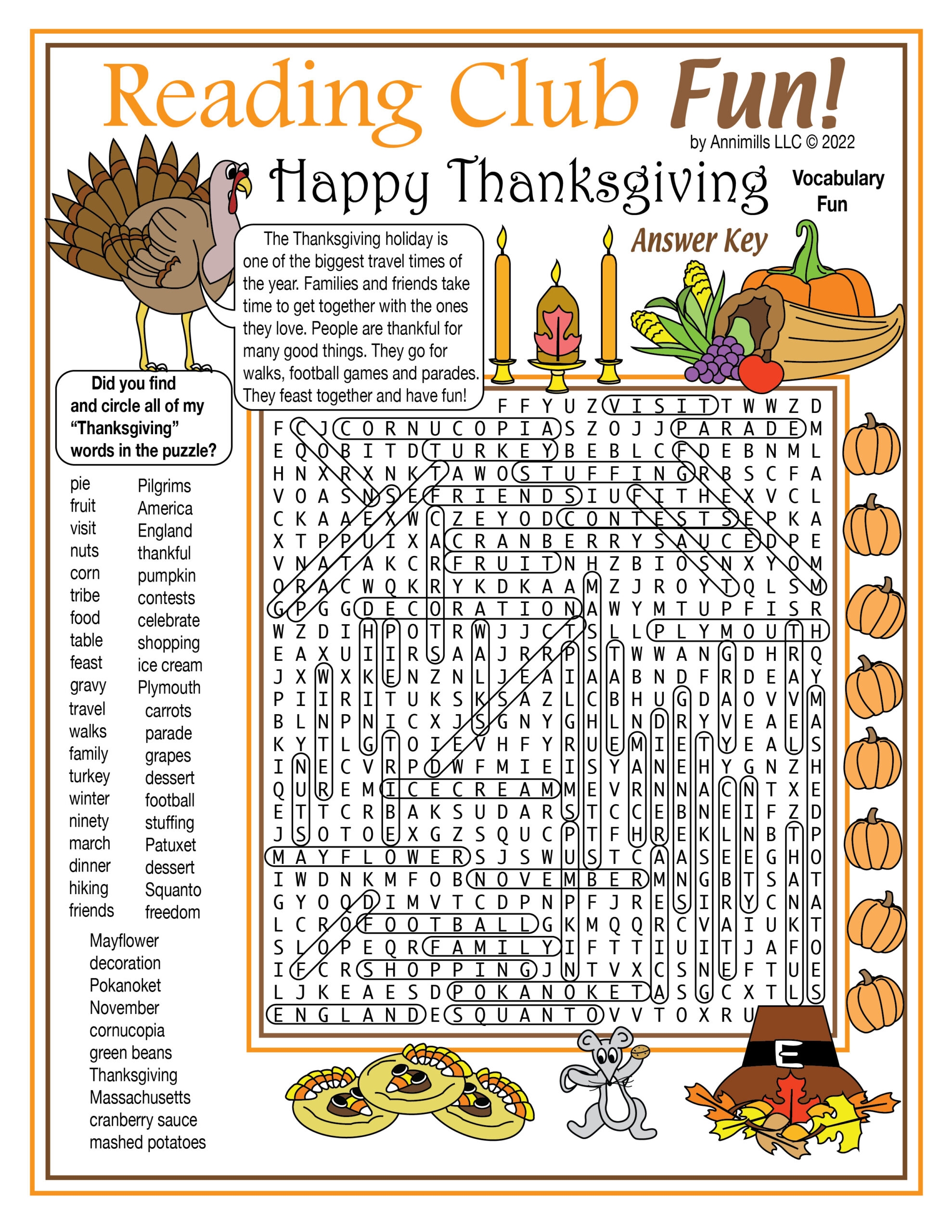Thanksgiving Then U0026 Now Printable Vocabulary Word Search Puzzle Made By Teachers