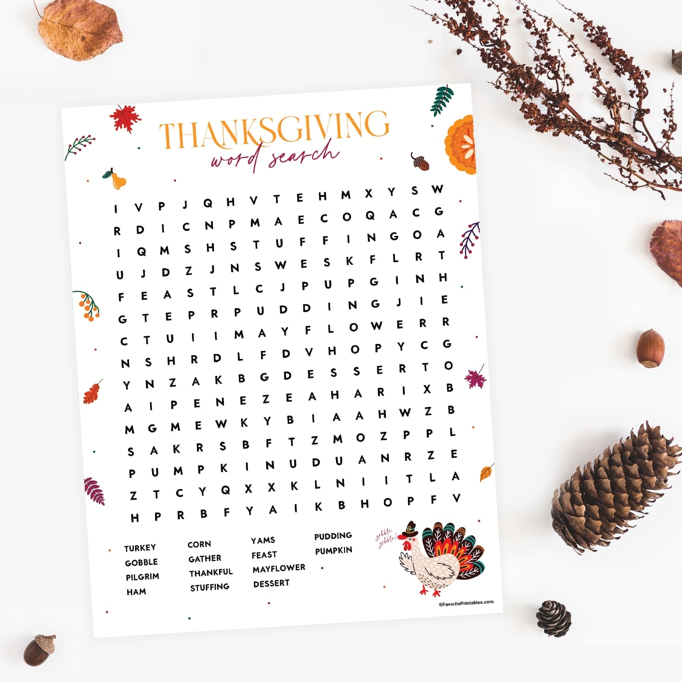 Thanksgiving Word Search Free Printable For Kids Favorite Printables