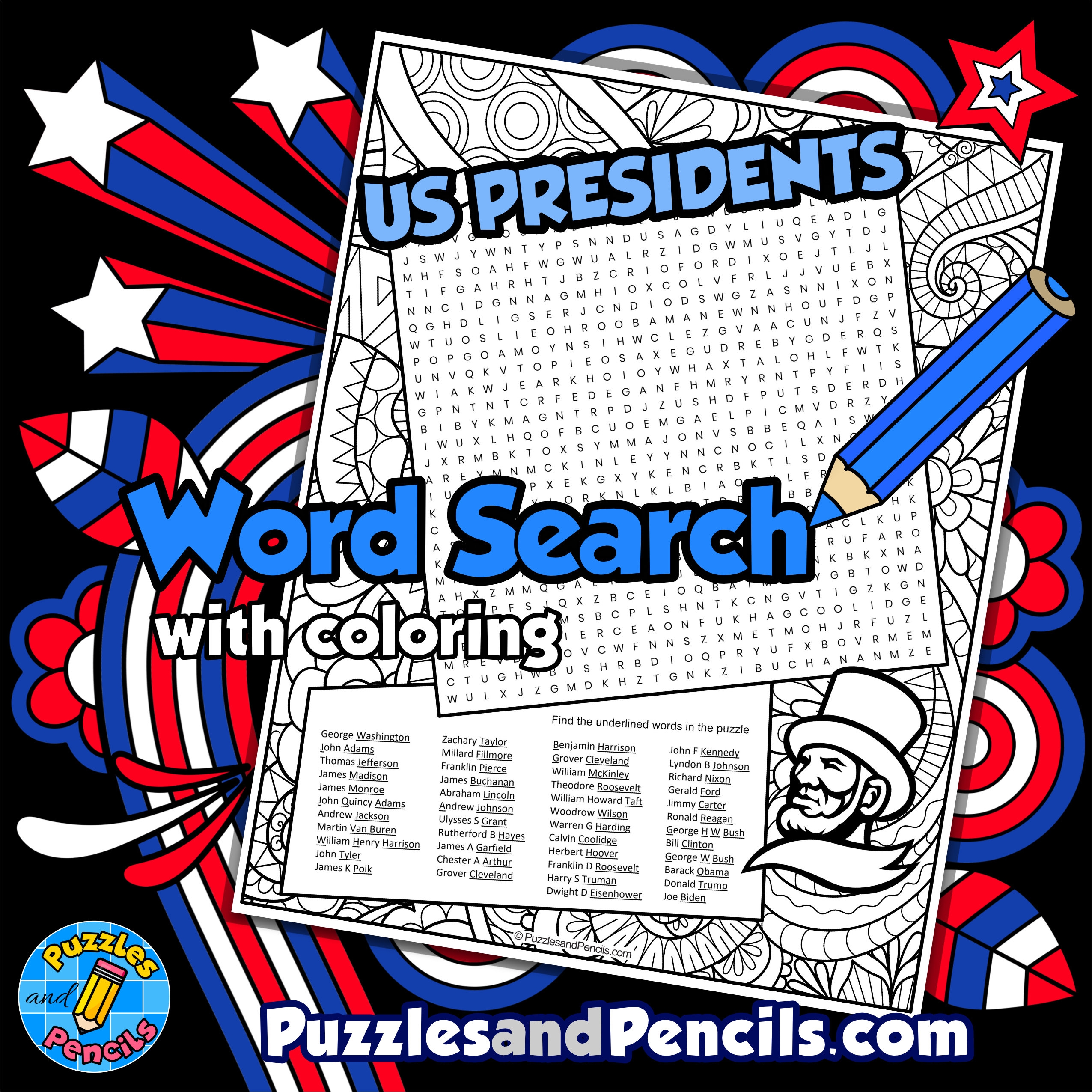 The Gilded Age Word Search Puzzle With Coloring US History Wordsearch Made By Teachers