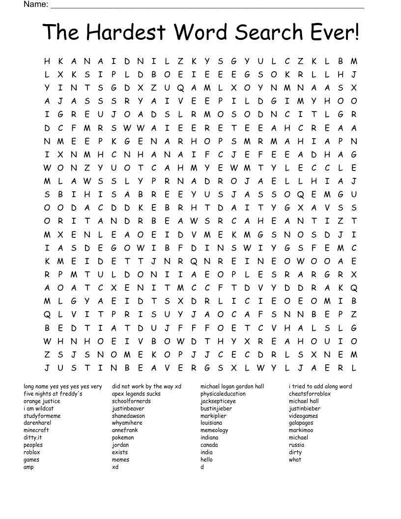 The Hardest Word Search Ever WordMint