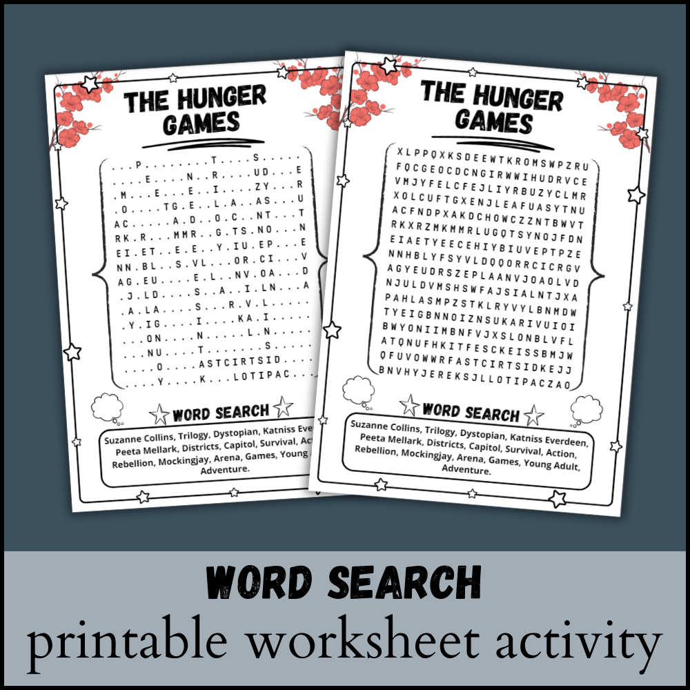 Hunger Games Word Search Printable