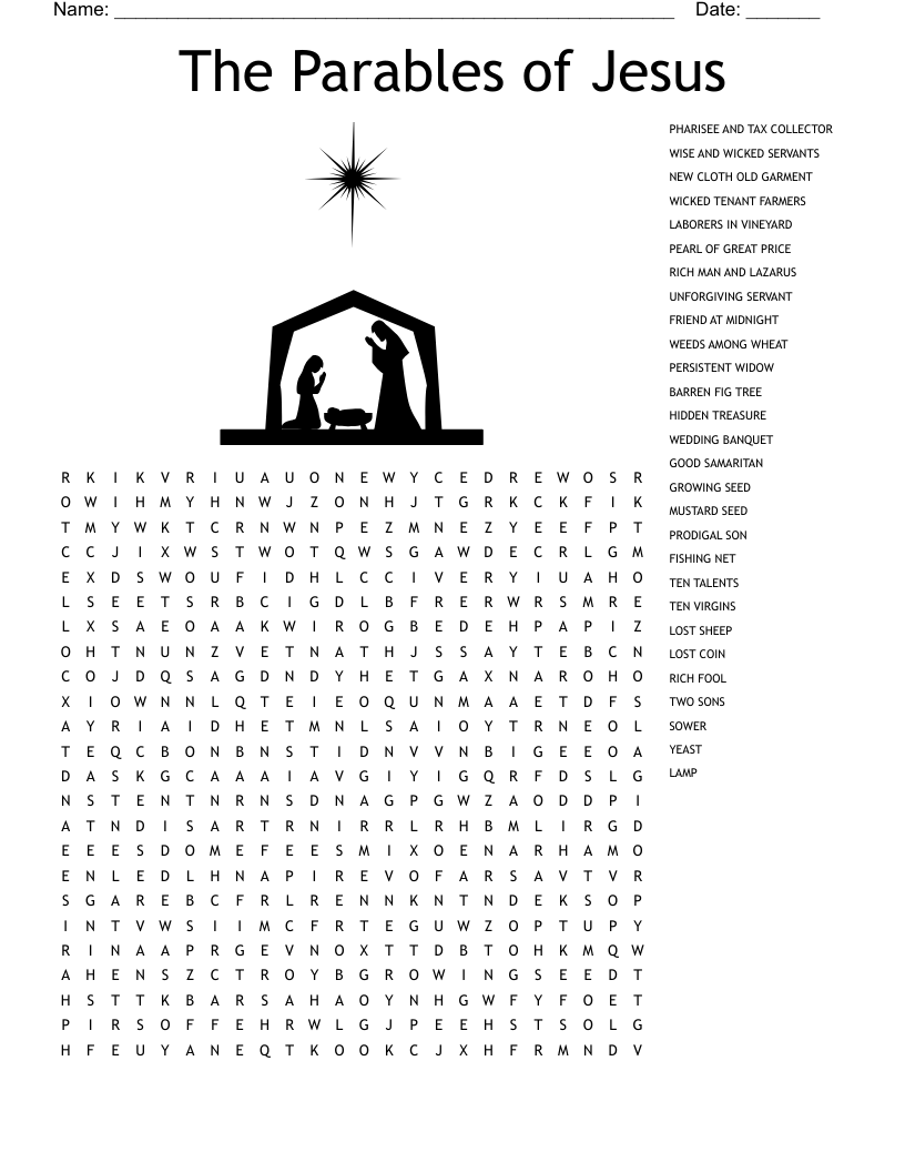 The Lost Sheep Word Search WordMint