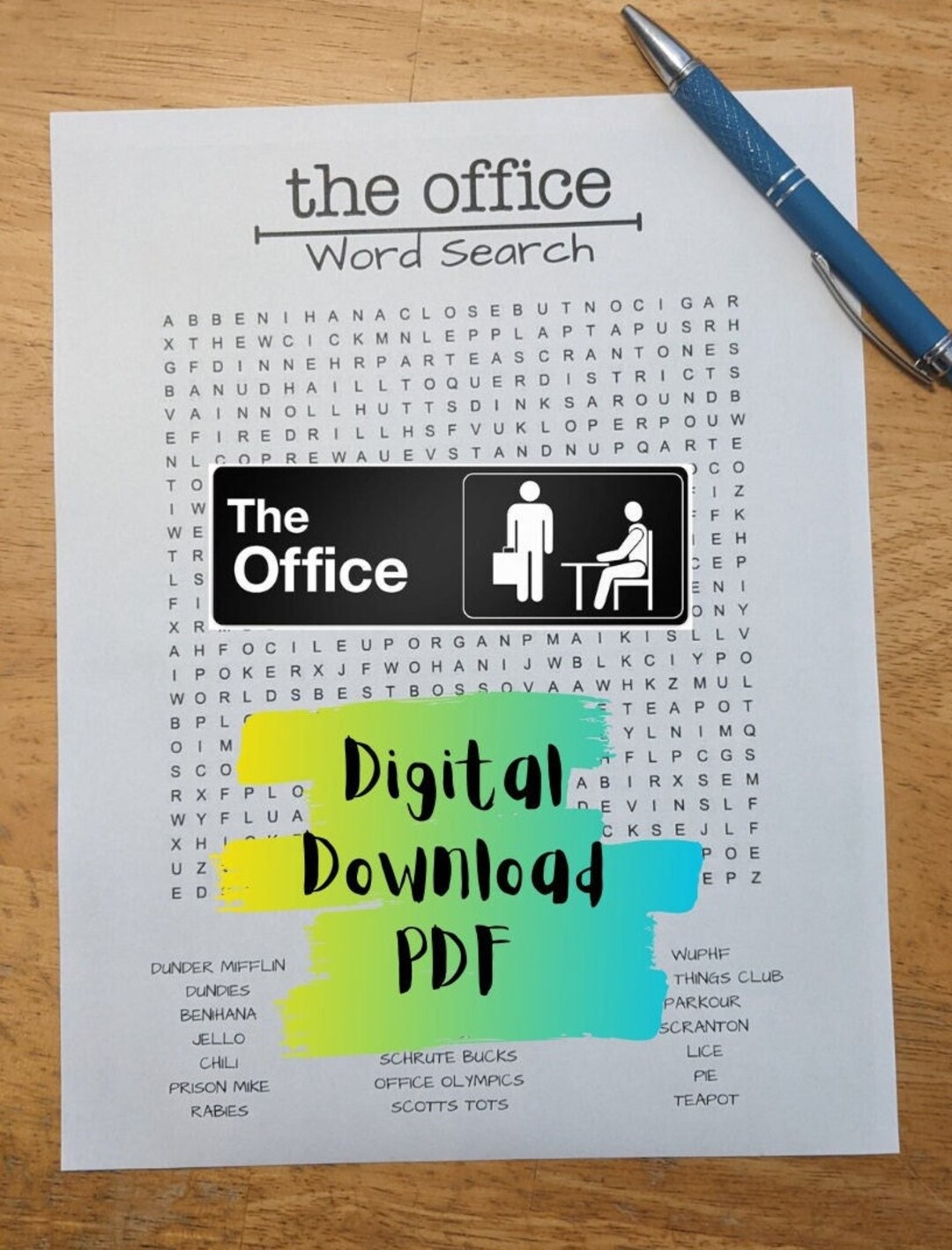 Printable The Office Word Searches