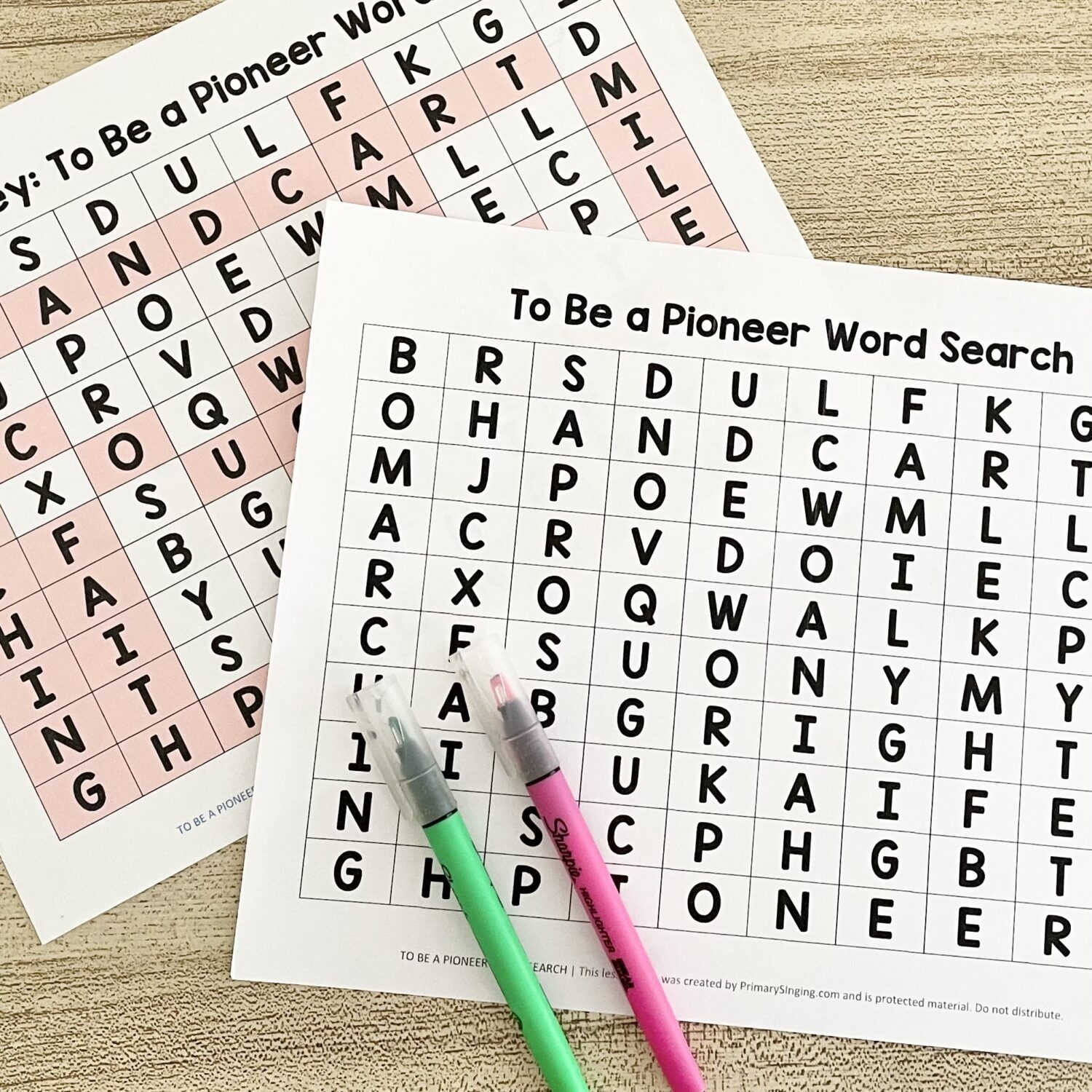 Pioneer Word Search Printable