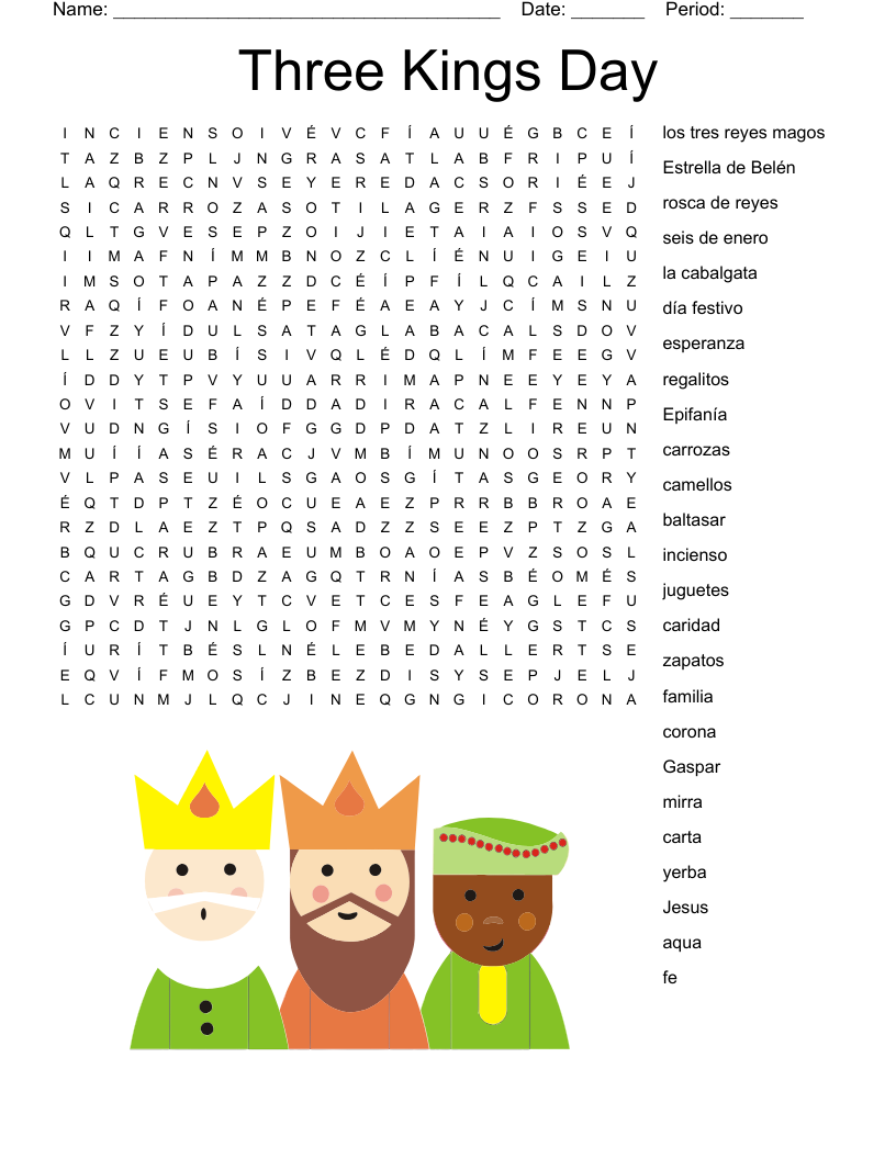 Printable Epiphany Word Search