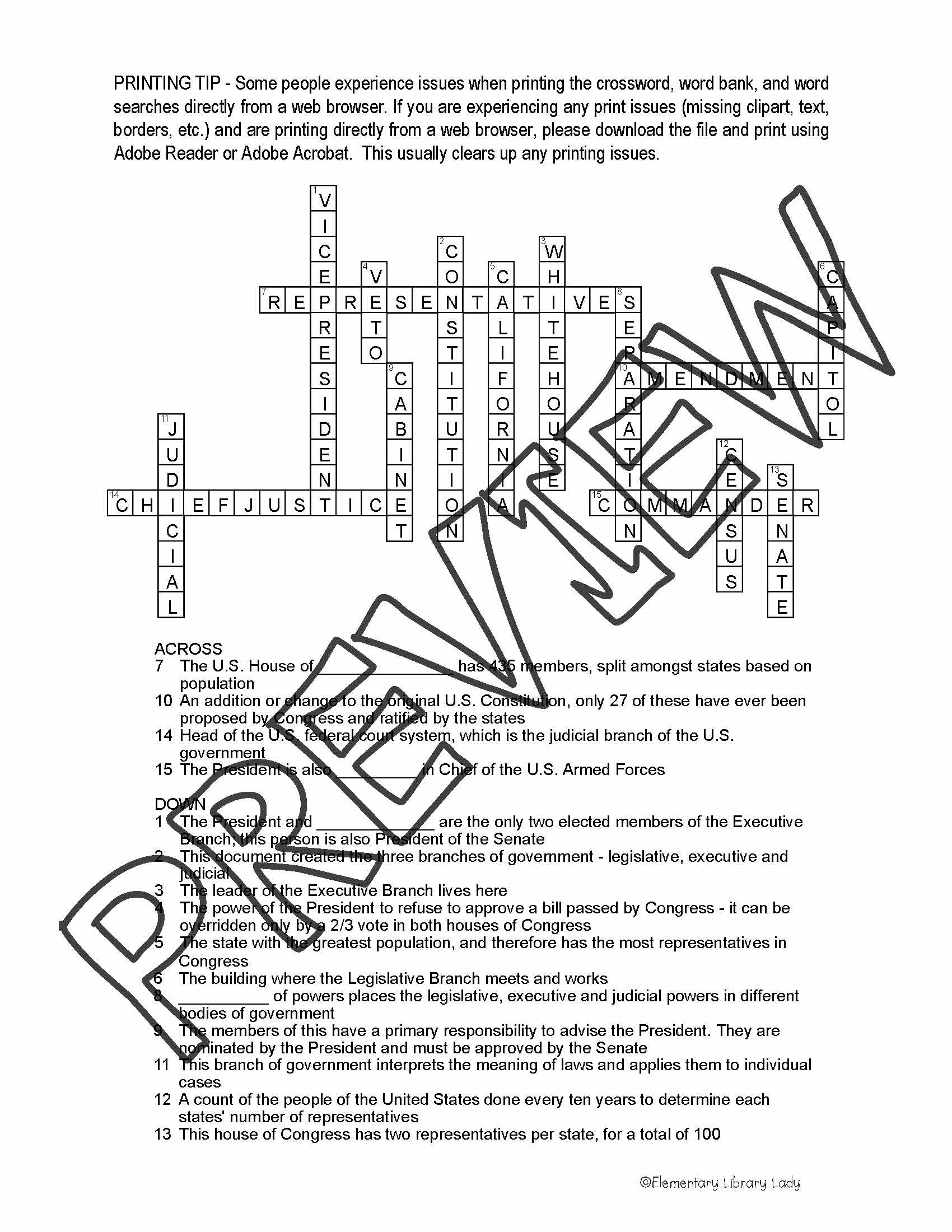 Three 3 Branches Of Government Activities Crossword Puzzle And Word Search Made By Teachers Three 3 Branches Of Government Activities Crossword Puzzle And Word Search Made By Teachers