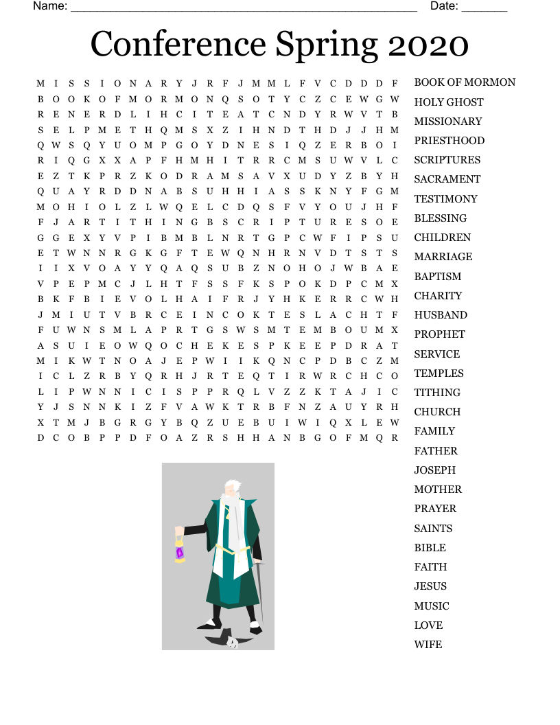 Printable Word Search About Tithing