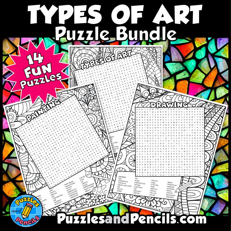 Free Printable Art Word Search Puzzles