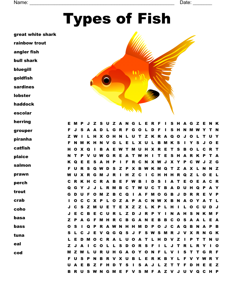 Free Printable Shark Word Search Free Printable Shark Word Search