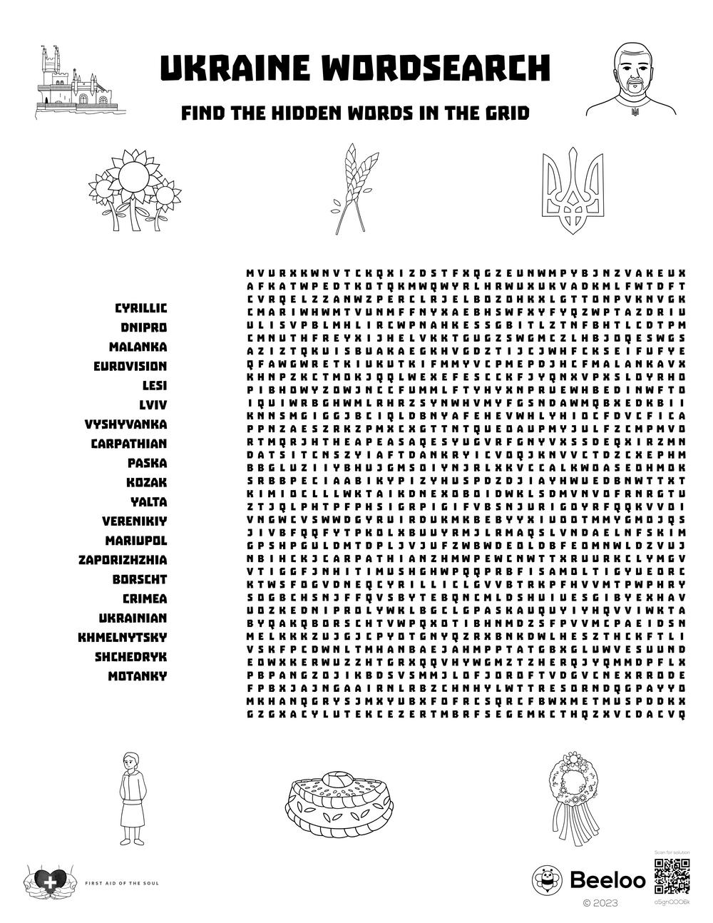Ukraine themed Word Searches Beeloo Printable Crafts And Ukraine themed Word Searches Beeloo Printable Crafts And