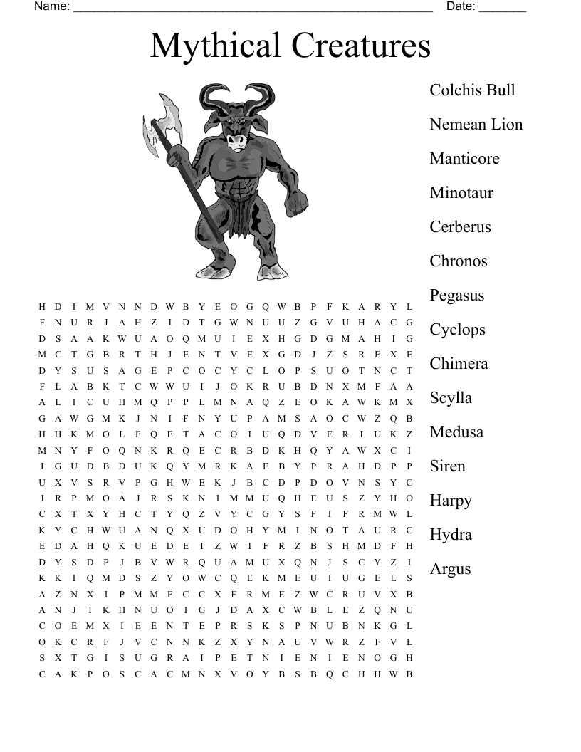 UNDERWORLD Word Search WordMint