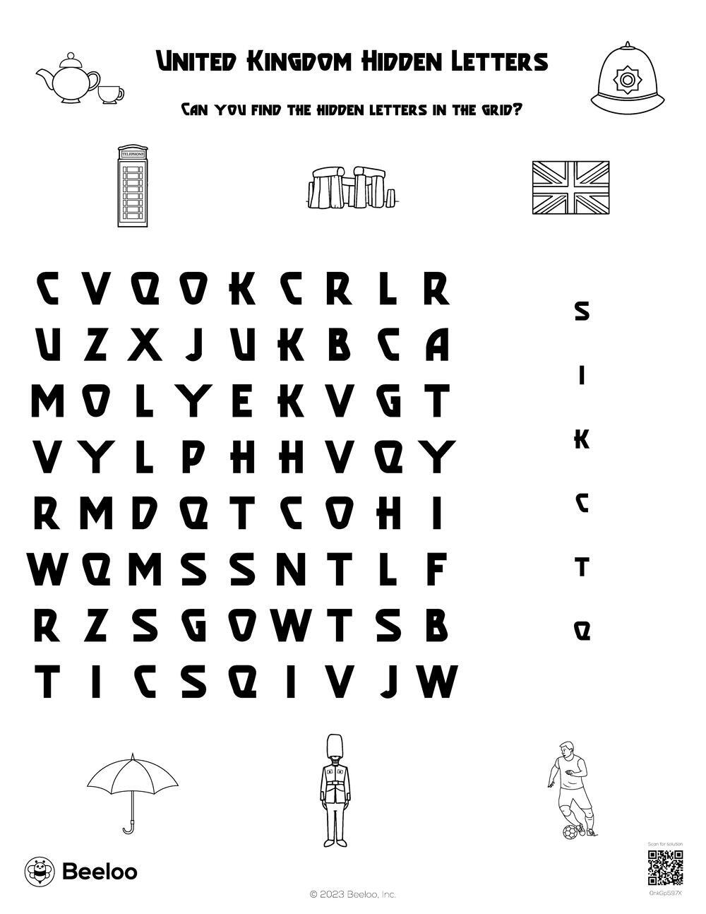 United Kingdom themed Word Searches Beeloo Printable Crafts And 