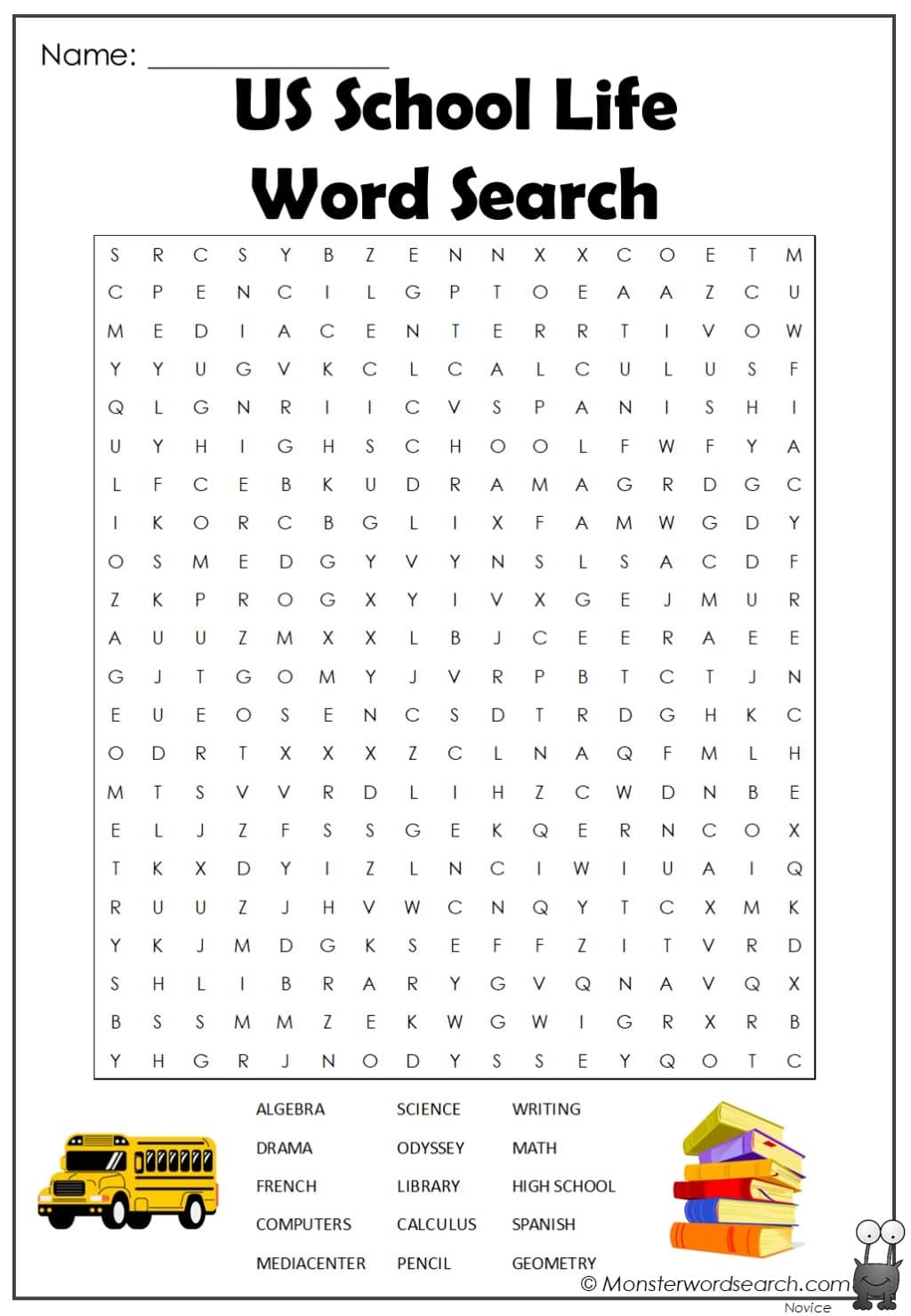 Free College Word Search Printable