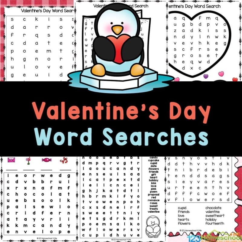  Valentine s Day Word Searches