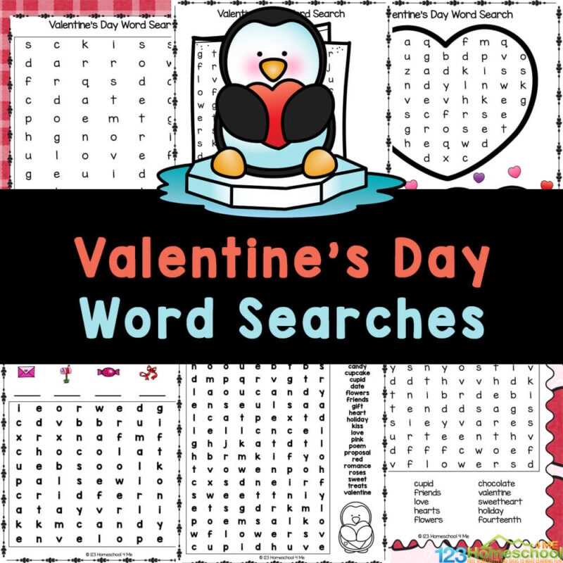  Valentine s Day Word Searches