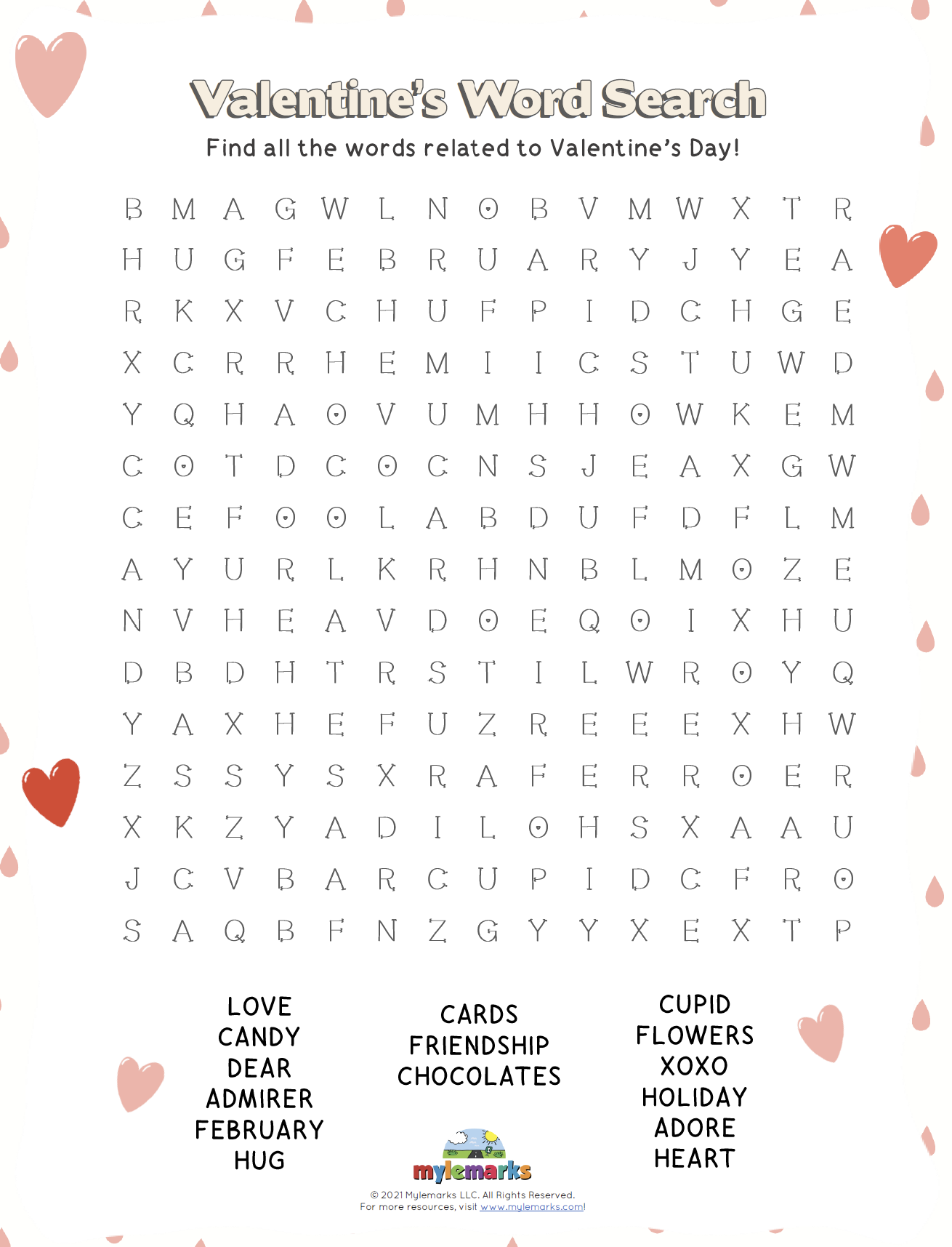 Sel Word Search Printable Free