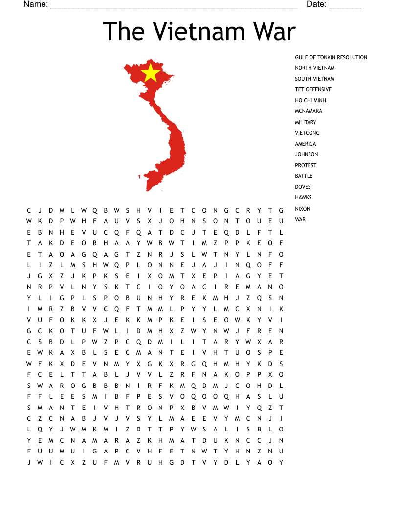 Vietnamese Word Search Printable