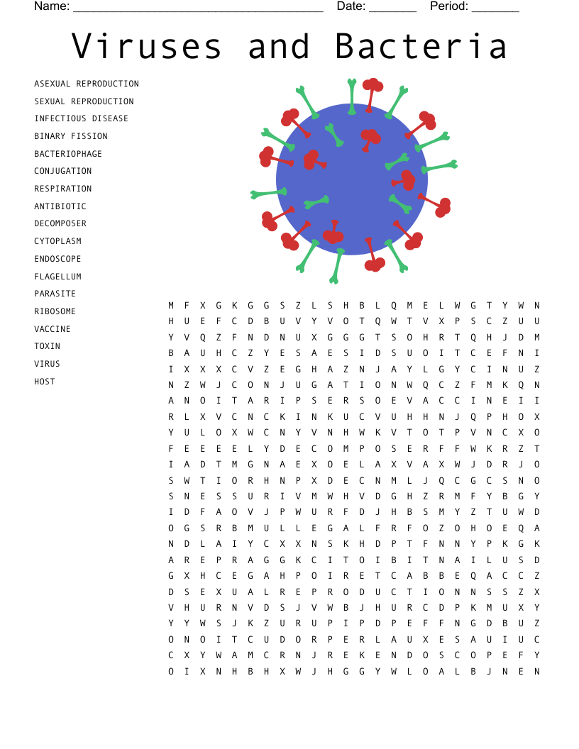 Viruses Word Search WordMint